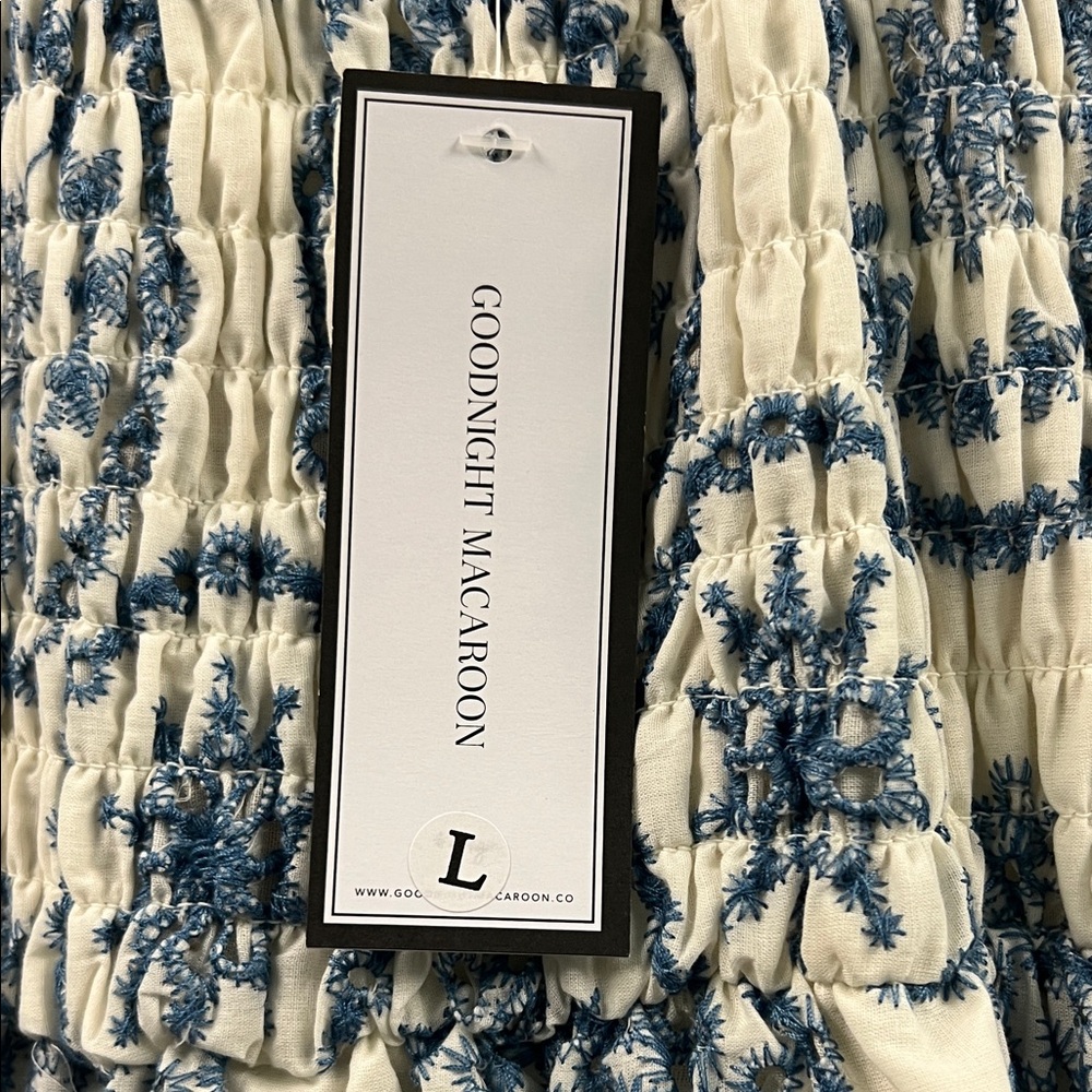 Goodnight Macaroon Blue & White Printed Maxi Dress - Picture 11 of 11